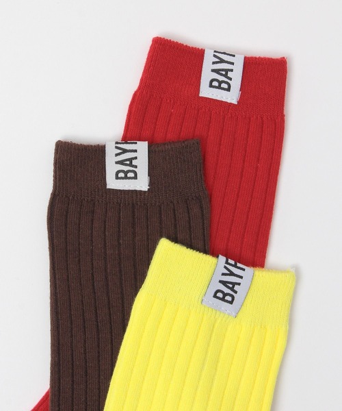 BAYFLOW(ベイフロー)の「ピスツキカラーリブソックス(ソックス/靴下・レディース・イエロー/ブラウン/ブラック/レッド・FREE)」の9枚目の写真