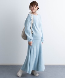 SweetMommy（スウィートマミー）の「もっちりニット×フレアスカート セットアップ [マタニティ 授乳 産後]（マタニティウェア/グッズ）」