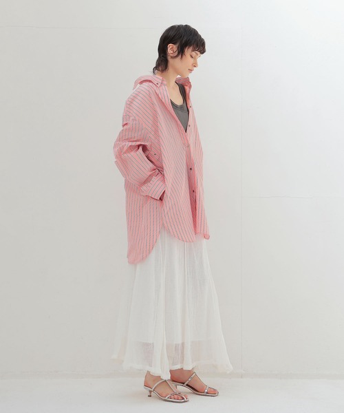 venit(ヴェニット)の「VENIT / stripe taffeta blouse(ストライプタフタブラウス VEG-5506-A)(シャツ/ブラウス・レディース・ピンク・38)」の10枚目の写真
