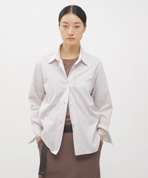 [美品] MHL. エムエイチエル マーガレットハウエル ブラウスM ストライプ 美品】 MHL. / エムエイチエルマーガレットハウエル | 2022AW