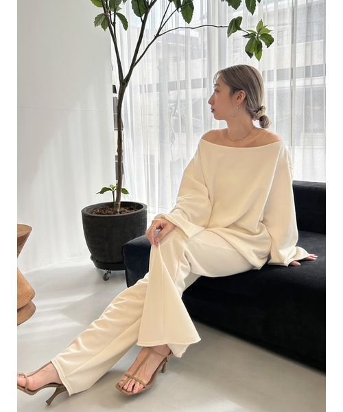 styling/(スタイリング)の「【S/S(エスバイエス)】スウェットパンツ<ウォッシャブル・UV>(スウェットパンツ・レディース・ブラック/オフホワイト/グレー・0/1/00)」の9枚目の写真