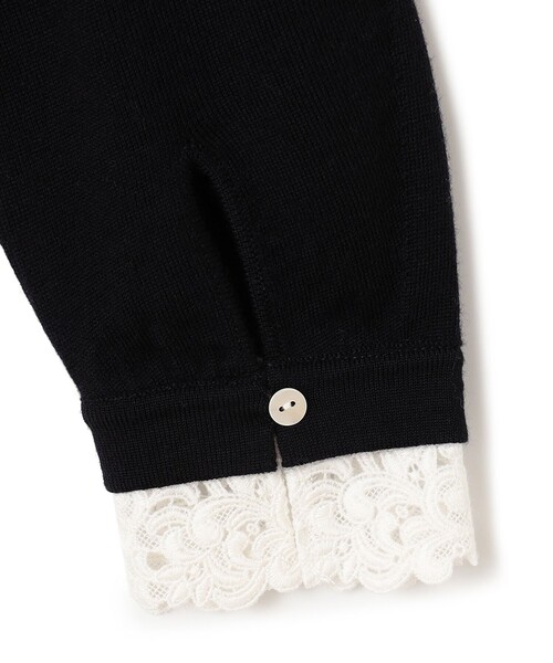 23区(ニジュウサンク)の「【洗える】エンブロイダリー フラワーレースコンビ ニット(ニット/セーター・レディース・ブラック系/グレー系/ネイビー系・38/40)」の8枚目の写真