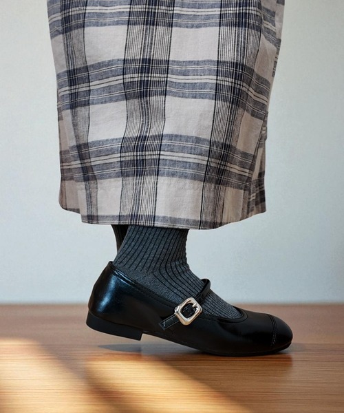 Sugar Sugar（シュガーシュガー）の「メリージェーン　フラット　パンプス【SUGAR SUGAR シュガーシュガー】軽量　ぺたんこ　9206（バレエシューズ・レディース・ブラック/ダークブラウン/シルバー・S/M/L/LL）」の8枚目の写真