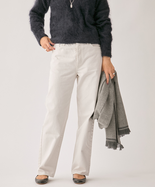 upperhights(アッパーハイツ)の「upper hights THE CECLIE 188316202/103316202(デニムパンツ・レディース・コバルトブルー/アイボリー・27/26/25/24/23)」の2枚目の写真