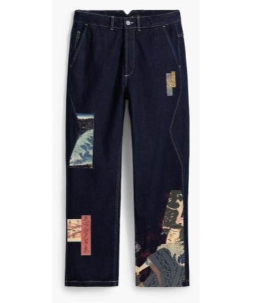 Desigual(デシグアル)の「浮世絵プリントのストレートデニムパンツ(デニムパンツ・メンズ・ブルー・XS/S/M/L/XL/XXL)」の1枚目の写真