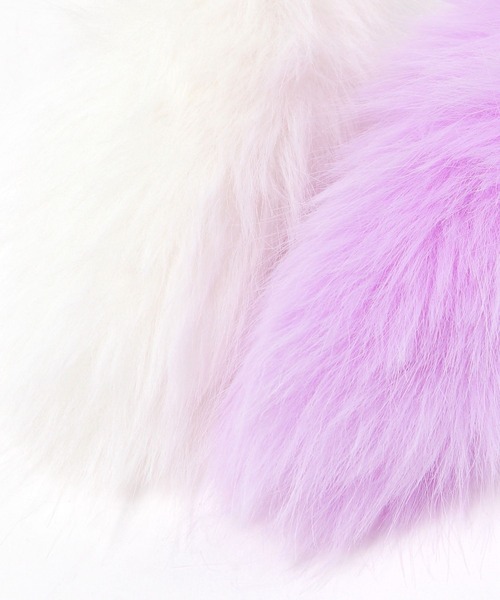 repipi armario（レピピ アルマリオ）の「【NEW】フェイクファーミニテールチャーム（チャーム・キッズ・ホワイト/パープル系その他/ピンク/ピンク系その他/ブルー系/ブラウン/グレー/イエロー・FREE）」の12枚目の写真