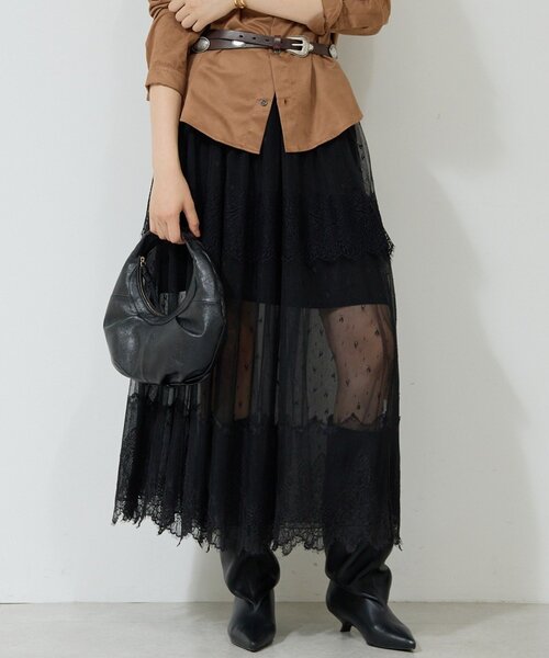 GALLARDAGALANTE（ガリャルダガランテ）の「【25th記念アイテム】レーススカート（スカート・レディース・ブラック・FREE）」の14枚目の写真