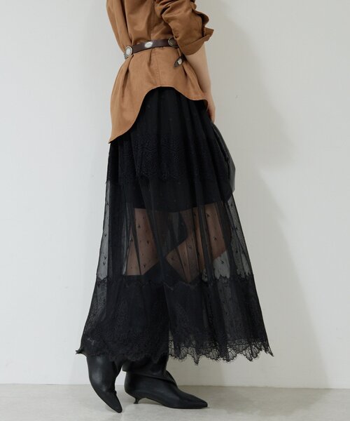 GALLARDAGALANTE（ガリャルダガランテ）の「【25th記念アイテム】レーススカート（スカート・レディース・ブラック・FREE）」の15枚目の写真