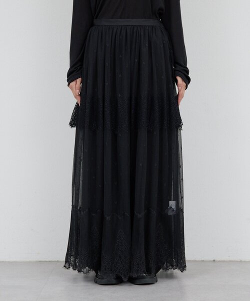 GALLARDAGALANTE（ガリャルダガランテ）の「【25th記念アイテム】レーススカート（スカート・レディース・ブラック・FREE）」の4枚目の写真