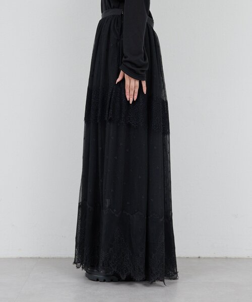 GALLARDAGALANTE（ガリャルダガランテ）の「【25th記念アイテム】レーススカート（スカート・レディース・ブラック・FREE）」の5枚目の写真