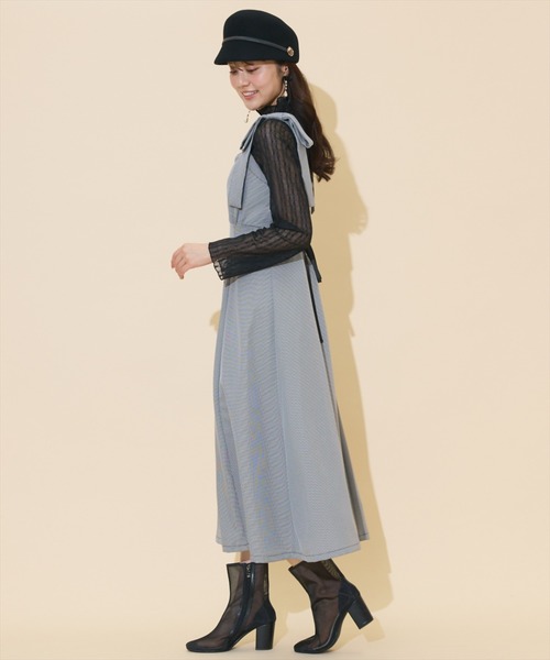 WILLSELECTION（ウィルセレクション）の「【再入荷】ショルダーリボンフロントZIPワンピース（ワンピース・レディース・ブラウン系その他/ブラック系その他/ピンク/ボルドー/チャコールグレー/ブルー系その他/ダークブラウン・FREE）」の10枚目の写真