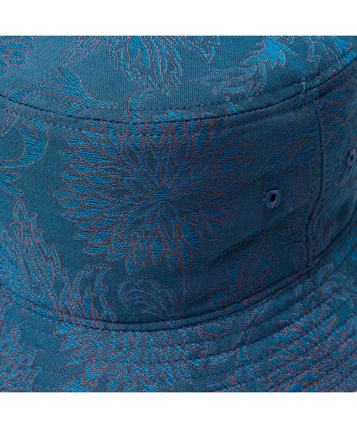 CALEE（キャリー）の「FLOWER JACQUARD BUCKET HAT（ハット・メンズ・ネイビー・MEDIUM）」の4枚目の写真