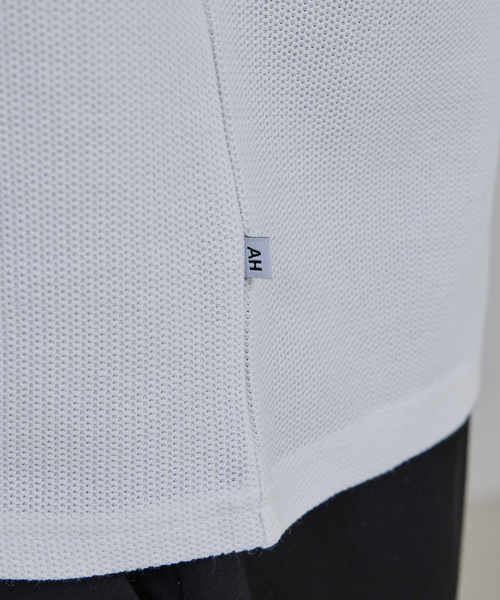 AH ABAHOUSE（エーエイチアバハウス）の「MODERN KANOKO SNAP HENRY NECK LONG SLEEVE T-SHIRT / モダン カノコ スナップ ヘンリーネック ロングスリーブTシャツ（Tシャツ/カットソー・メンズ・グレイッシュベージュ/ホワイト/ブラック・44/46/48）」の9枚目の写真