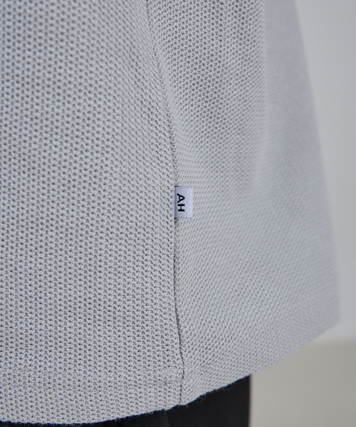 AH ABAHOUSE（エーエイチアバハウス）の「MODERN KANOKO SNAP HENRY NECK LONG SLEEVE T-SHIRT / モダン カノコ スナップ ヘンリーネック ロングスリーブTシャツ（Tシャツ/カットソー・メンズ・グレイッシュベージュ/ホワイト/ブラック・44/46/48）」の11枚目の写真