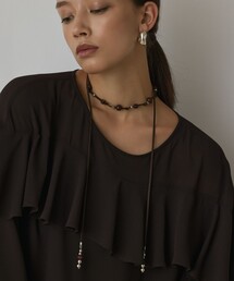 GRACE CONTINENTAL（グレースコンチネンタル）の「ビーズレザーチョーカー（ネックレス）」