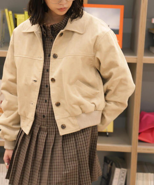 ◆コーデュロイ中綿ブルゾン