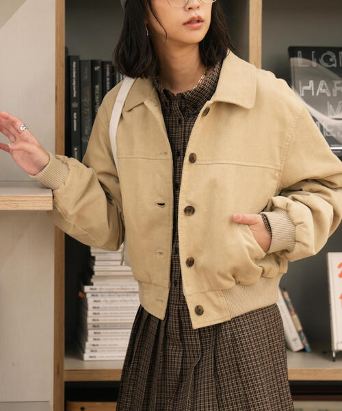 ◆コーデュロイ中綿ブルゾン