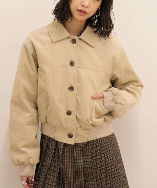 ◆コーデュロイ中綿ブルゾン