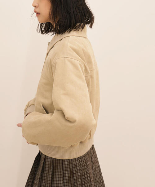 ◆コーデュロイ中綿ブルゾン