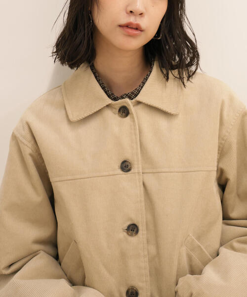 ◆コーデュロイ中綿ブルゾン