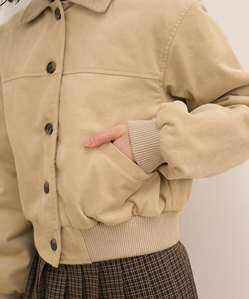 ◆コーデュロイ中綿ブルゾン