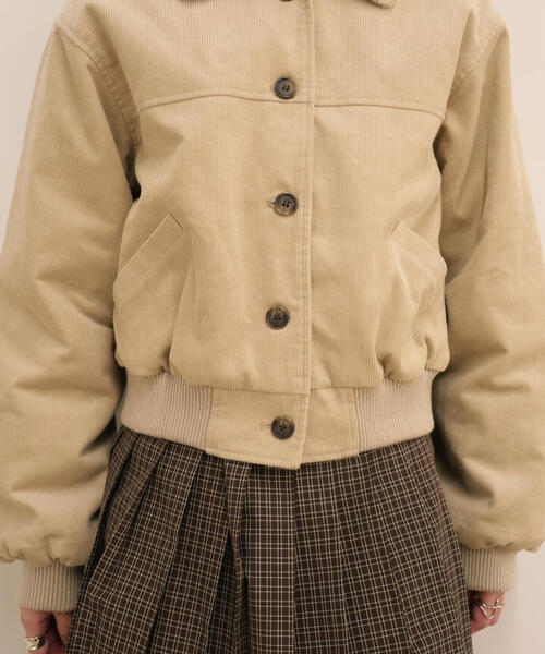 ◆コーデュロイ中綿ブルゾン