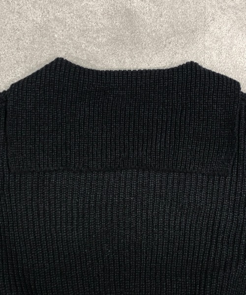 SHEPP(シープ)の「セーラー Vネック プルオーバーニット(ニット/セーター・レディース・ホワイト/ベージュ/グレー/ブラック・F)」の9枚目の写真
