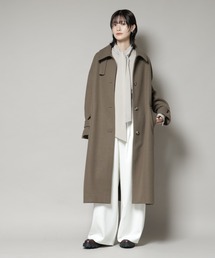 レディースのステンカラーコート（ブラウン/茶色系