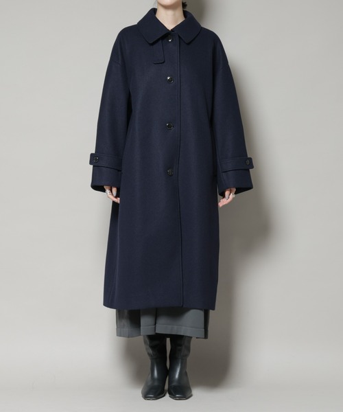 メルトンジャージーステンカラーコート（ステンカラーコート）｜NANO