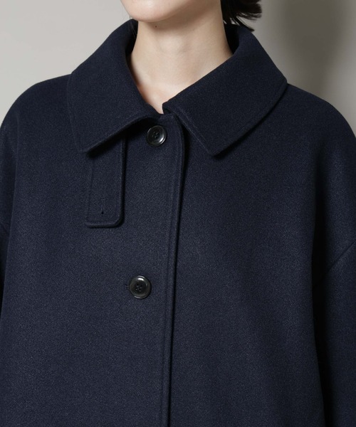 NANO universe(ナノユニバース)の「メルトンジャージーステンカラーコート(ステンカラーコート・レディース・ベージュ/モカ/ダークネイビー・FREE)」の13枚目の写真