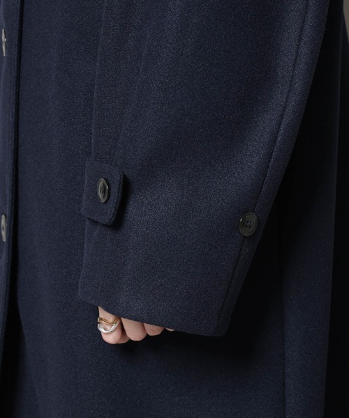 NANO universe(ナノユニバース)の「メルトンジャージーステンカラーコート(ステンカラーコート・レディース・ベージュ/モカ/ダークネイビー・FREE)」の18枚目の写真