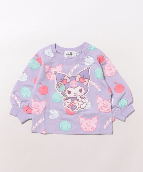 sanrio（サンリオ）の「サンリオ スイーツ総柄ロンT 1038K（Tシャツ/カットソー・キッズ・パープル/その他24/その他25/ライトブルー・90cm/80ｃｍ/130cm/120cm/110cm/100cm）」の2枚目の写真
