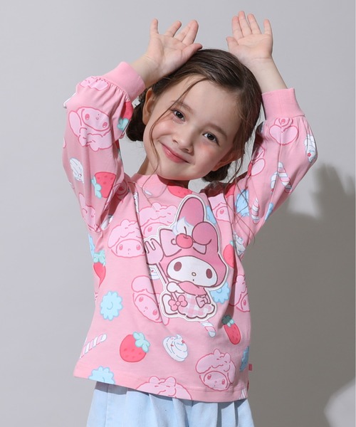 sanrio（サンリオ）の「サンリオ スイーツ総柄ロンT 1038K（Tシャツ/カットソー・キッズ・パープル/その他24/その他25/ライトブルー・90cm/80ｃｍ/130cm/120cm/110cm/100cm）」の4枚目の写真