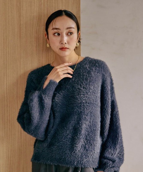 ⭐︎ジャス⭐︎argue アギュー　Tシャツニット　ニット　ネイビー ⭐︎ジャス⭐︎argue アギュー Tシャツニット ニット ネイビー 2025年