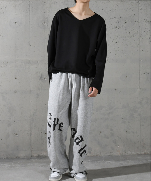 neos(ネオス)の「【neos】ルーズシルエット 裾ドローコード デザイン Vネック ロングスリーブ カットソー(Tシャツ/カットソー・メンズ・ネイビー/ホワイト/チャコールグレー/ブルー/ブラック・MEDIUM/LARGE)」の10枚目の写真