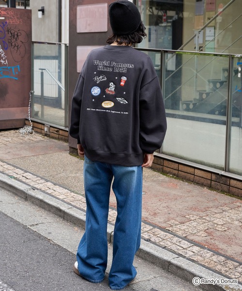 MONO-MART（モノマート）の「【RANDY’S DONUTS】別注 ランディードーナツ バックプリント ワッペン刺繍 スウェットプルオーバー（スウェット・レディース・グレー系2/ブラック系/スミクロ/オートミール/グレー系・L/M）」の21枚目の写真