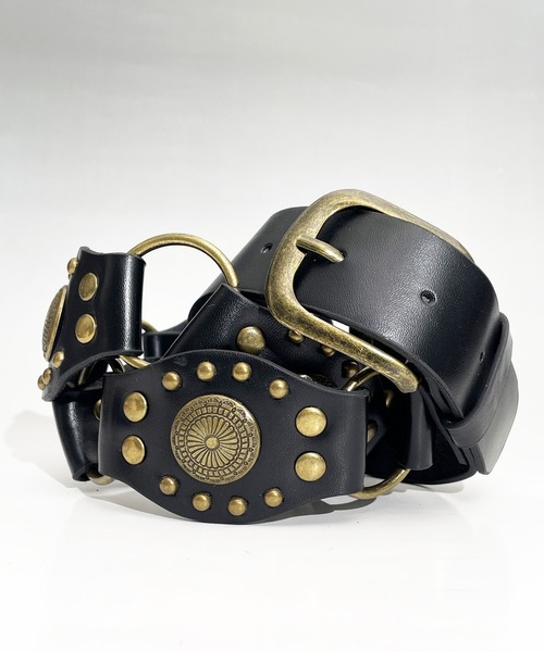 Candlestick（キャンドルスティック）の「ボヘミアン ウェスタン エスニック フォークロア 太 コンチョベルト  Y2K Y3K（ベルト・レディース・ブラック系/ブラウン系・FREE）」の9枚目の写真