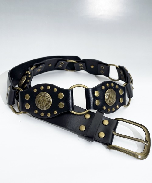 Candlestick（キャンドルスティック）の「ボヘミアン ウェスタン エスニック フォークロア 太 コンチョベルト  Y2K Y3K（ベルト・レディース・ブラック系/ブラウン系・FREE）」の11枚目の写真