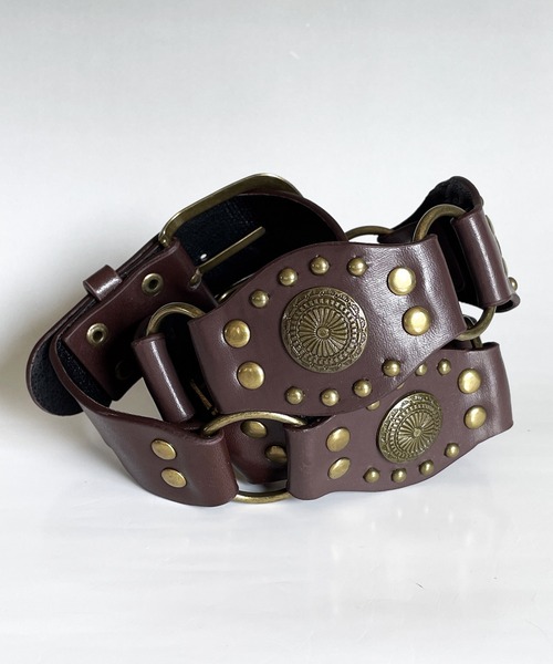 Candlestick（キャンドルスティック）の「ボヘミアン ウェスタン エスニック フォークロア 太 コンチョベルト  Y2K Y3K（ベルト・レディース・ブラック系/ブラウン系・FREE）」の13枚目の写真