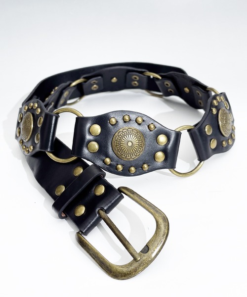 Candlestick（キャンドルスティック）の「ボヘミアン ウェスタン エスニック フォークロア 太 コンチョベルト  Y2K Y3K（ベルト・レディース・ブラック系/ブラウン系・FREE）」の14枚目の写真