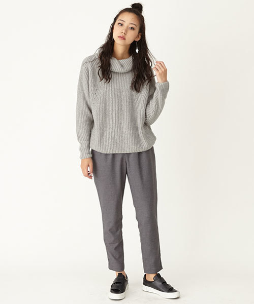 MOUSSY(マウジー)の「2TUCK WARM LOOSE PT/F(その他パンツ・レディース・ダークネイビー/グレー/ライトブラウン/ブラック・1/2)」の3枚目の写真
