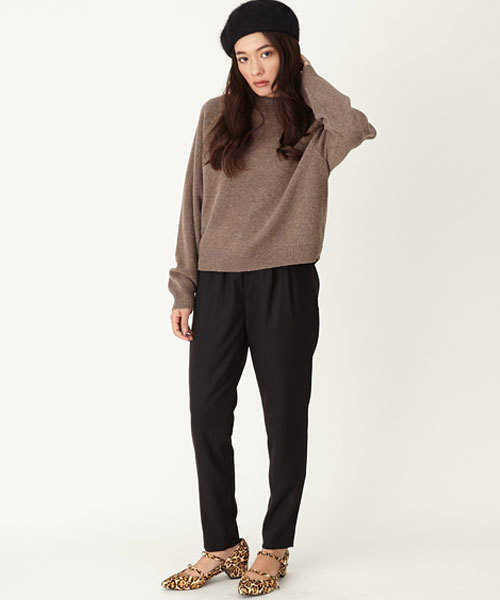 MOUSSY(マウジー)の「2TUCK WARM LOOSE PT/F(その他パンツ・レディース・ダークネイビー/グレー/ライトブラウン/ブラック・1/2)」の2枚目の写真