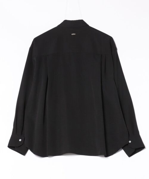 m.f.editorial（エムエフエディトリアル）の「【ストレッチ】m.f.エディトリアル レディース バックタック レギュラーカラー 長袖ブラウス（シャツ/ブラウス・レディース・ホワイト/ブラック/ピンク系その他/サックスブルー・MEDIUM/LARGE）」の5枚目の写真