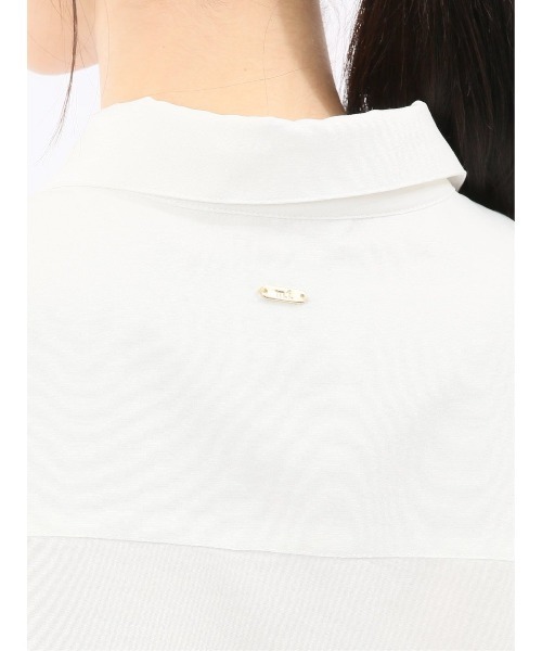 m.f.editorial（エムエフエディトリアル）の「【ストレッチ】m.f.エディトリアル レディース バックタック レギュラーカラー 長袖ブラウス（シャツ/ブラウス・レディース・ホワイト/ブラック/ピンク系その他/サックスブルー・MEDIUM/LARGE）」の12枚目の写真