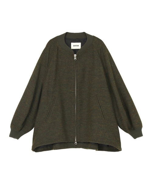 ZUCCa（ズッカ）の「PWツィード / ブルゾン（ブルゾン・レディース・ダークグレー/カーキ/ブラック・M size）」の3枚目の写真