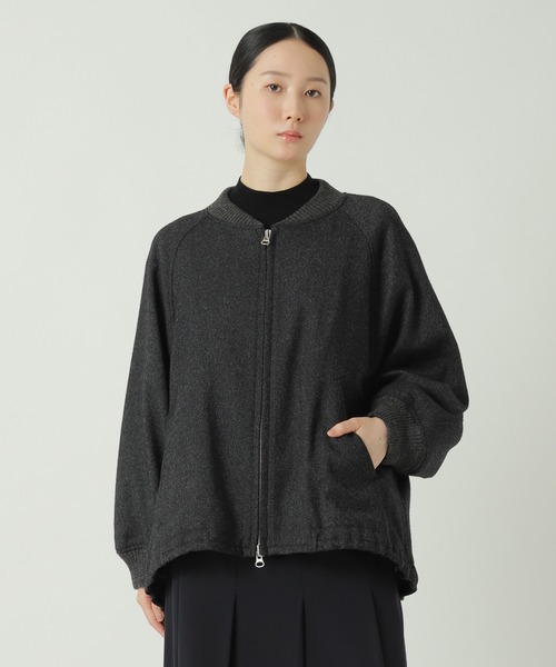 ZUCCa（ズッカ）の「PWツィード / ブルゾン（ブルゾン・レディース・ダークグレー/カーキ/ブラック・M size）」の2枚目の写真