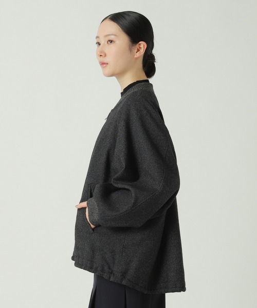 ZUCCa（ズッカ）の「PWツィード / ブルゾン（ブルゾン・レディース・ダークグレー/カーキ/ブラック・M size）」の4枚目の写真