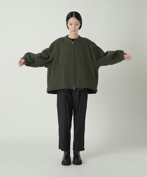 ZUCCa（ズッカ）の「PWツィード / ブルゾン（ブルゾン・レディース・ダークグレー/カーキ/ブラック・M size）」の14枚目の写真