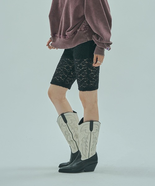 ROSE BUD(ローズバッド)の「LACE HALF LEGGINGS(その他パンツ・レディース・オフホワイト/ブラック・ONE SIZE)」の15枚目の写真