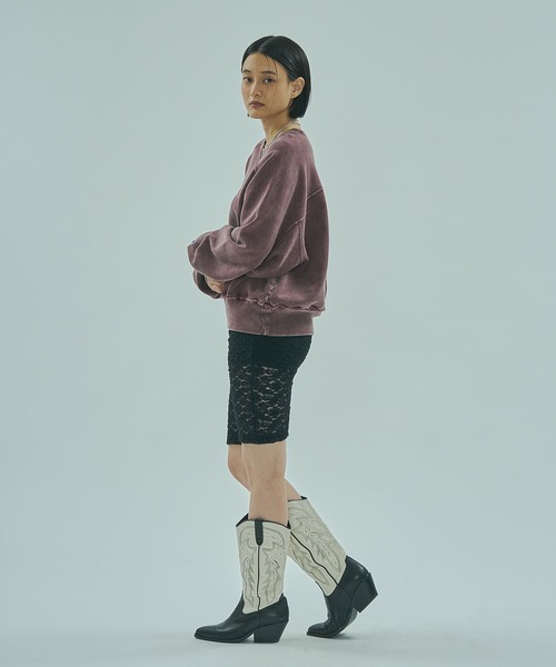 ROSE BUD(ローズバッド)の「LACE HALF LEGGINGS(その他パンツ・レディース・オフホワイト/ブラック・ONE SIZE)」の4枚目の写真